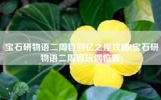 宝石研物语二周目回忆之屋攻略(宝石研物语二周目玩偶位置)