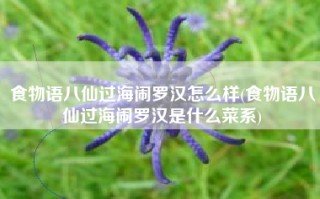 食物语八仙过海闹罗汉怎么样(食物语八仙过海闹罗汉是什么菜系)