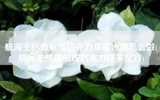 航海王热血航线巧克力草莓冰淇怎么做(航海王热血航线巧克力抹茶配方)