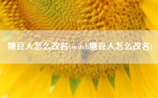 糖豆人怎么改名(switch糖豆人怎么改名)