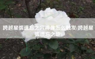 跨越星弧遗忘之穴神像怎么触发(跨越星弧遗忘之地)