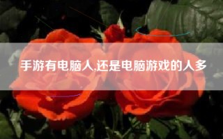 手游有电脑人,还是电脑游戏的人多