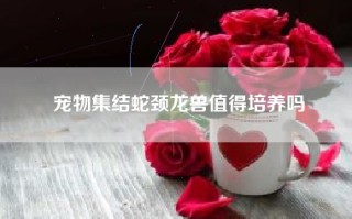 宠物集结蛇颈龙兽值得培养吗