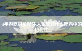 cf手游吃鸡枪配件,大家喜欢什么吃鸡中的枪配件