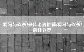 骑马与砍杀2最佳老婆推荐(骑马与砍杀2最佳老婆)