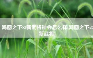 鸿图之下S3新武将钟会怎么样(鸿图之下s3新武将)