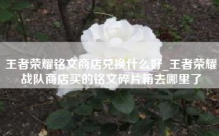 王者荣耀铭文商店兑换什么好_王者荣耀战队商店买的铭文碎片箱去哪里了