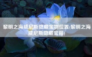 黎明之海威尼斯隐藏宝物位置(黎明之海威尼斯隐藏宝箱)