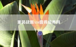 重装战姬A16值得培养吗