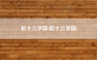 妃十三学园(妃十三学园)