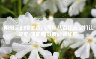 阴阳师幻境试炼海国篇八百比丘尼打法攻略(阴阳师幻境能叠加吗)