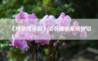 《庆余年手游》宝石镶嵌系统介绍