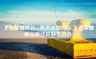 王者荣耀峡谷cp消消消如何玩(王者荣耀峡谷拆迁队标签颜色)