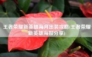 王者荣耀新英雄海月出装攻略(王者荣耀新英雄海报分享)