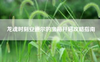 龙魂时刻安迪尔的宝箱开启攻略指南