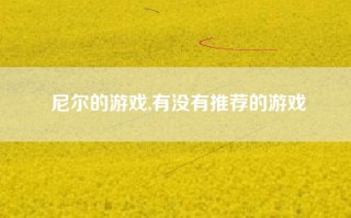 尼尔的游戏,有没有推荐的游戏