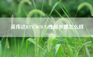 英伟达RTX 4070 Ti性能参数怎么样