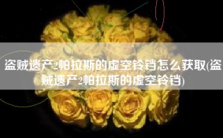盗贼遗产2帕拉斯的虚空铃铛怎么获取(盗贼遗产2帕拉斯的虚空铃铛)