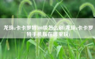 龙珠z卡卡罗特300级怎么刷(龙珠z卡卡罗特手机版在哪里玩)