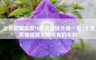 王者荣耀虞姬V8传说皮肤外观一览 (王者荣耀虞姬去掉所有的布料)