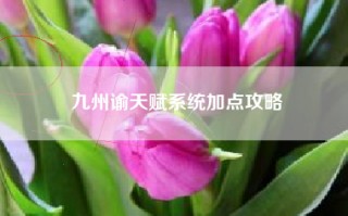 九州谕天赋系统加点攻略