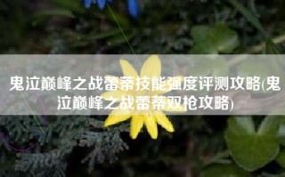 鬼泣巅峰之战蕾蒂技能强度评测攻略(鬼泣巅峰之战蕾蒂双枪攻略)