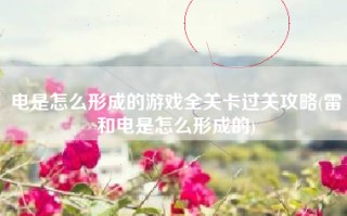 电是怎么形成的游戏全关卡过关攻略(雷和电是怎么形成的)