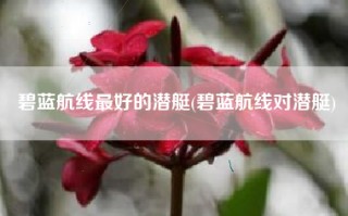 碧蓝航线最好的潜艇(碧蓝航线对潜艇)