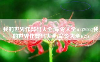 我的世界作弊码大全(命令大全)(2)2022(我的世界作弊码大全(命令大全)(2))