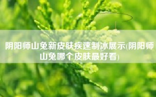 阴阳师山兔新皮肤疾速制冰展示(阴阳师山兔哪个皮肤最好看)