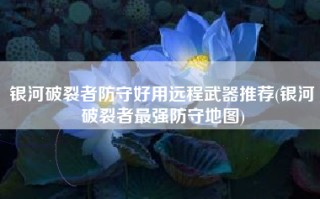 银河破裂者防守好用远程武器推荐(银河破裂者最强防守地图)