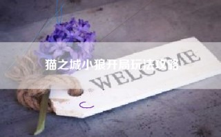 猫之城小狼开局玩法攻略