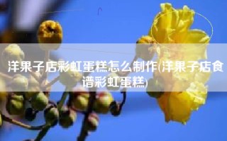 洋果子店彩虹蛋糕怎么制作(洋果子店食谱彩虹蛋糕)
