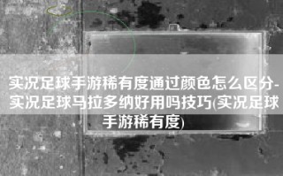 实况足球手游稀有度通过颜色怎么区分-实况足球马拉多纳好用吗技巧(实况足球手游稀有度)