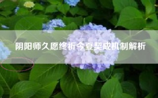阴阳师久愿终祈今夏契成机制解析