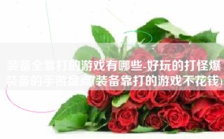 装备全靠打的游戏有哪些-好玩的打怪爆装备的手游盘点(装备靠打的游戏不花钱)