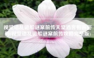 视觉错乱诡船谜案前传天堂酒窖橱窗密码(视觉错乱诡船谜案前传攻略完整版)