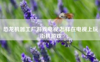 恐龙机器工厂游戏电视,怎样在电视上玩街机游戏