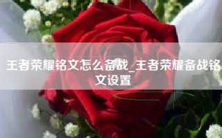 王者荣耀铭文怎么备战_王者荣耀备战铭文设置