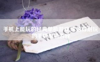 手机上能玩的经典单机游戏,求推荐耐玩的手机单机游戏