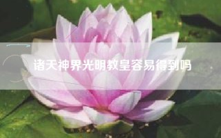诸天神界光明教皇容易得到吗