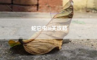 蛇它虫30关攻略