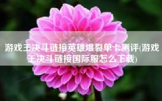 游戏王决斗链接英雄爆裂单卡测评(游戏王决斗链接国际服怎么下载)