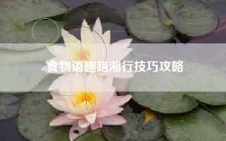 食物语趣跑湘行技巧攻略