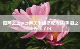 黑潮之上10-28通关卡组搭配攻略(黑潮之上停运了吗)