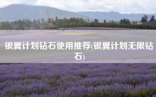 银翼计划钻石使用推荐(银翼计划无限钻石)