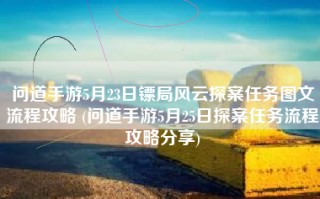 问道手游5月23日镖局风云探案任务图文流程攻略 (问道手游5月25日探案任务流程攻略分享)