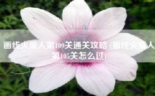 画线火柴人第109关通关攻略 (画线火柴人第105关怎么过)