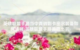 英雄联盟手游当中青钢影卡密尔装备如何选择(英雄联盟手游薇恩出装)