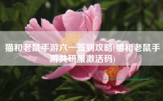 猫和老鼠手游六一签到攻略(猫和老鼠手游共研服激活码)
